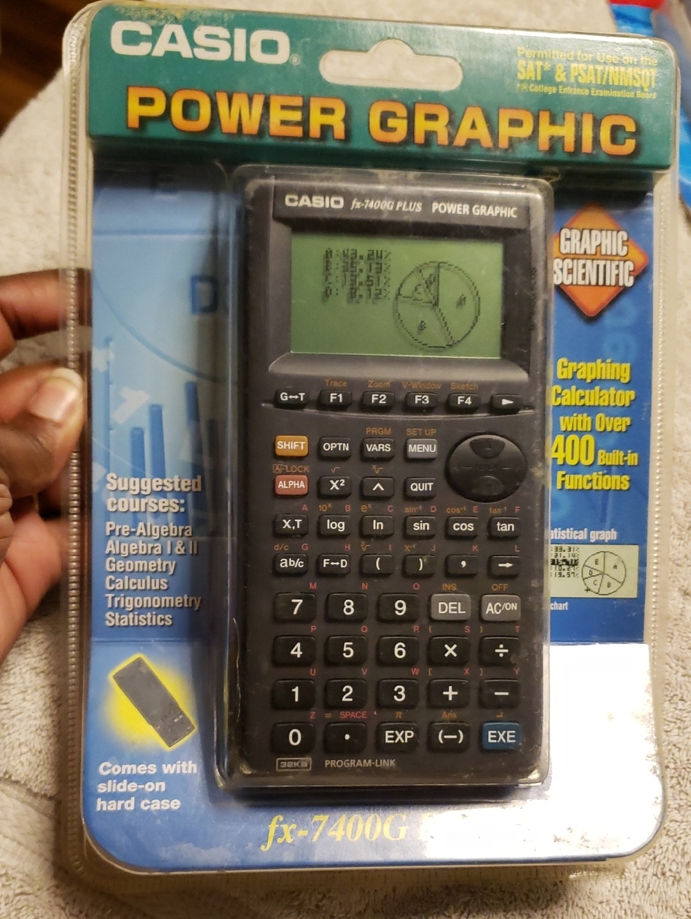 Casio fx-7400G Plus Power Graphic Calculator - Black and Green Display